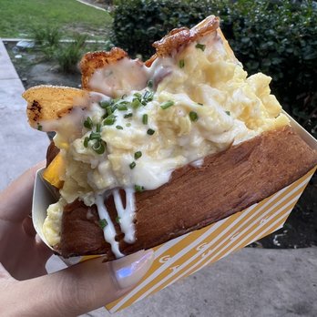 Egg Tuck - Bacon and Cheese Sandwich - Breakfast & Brunch Near Me - Los Angeles, California Egg Tuck - Bacon and Cheese Sandwich - Breakfast & Brunch Near Me - Los Angeles, California