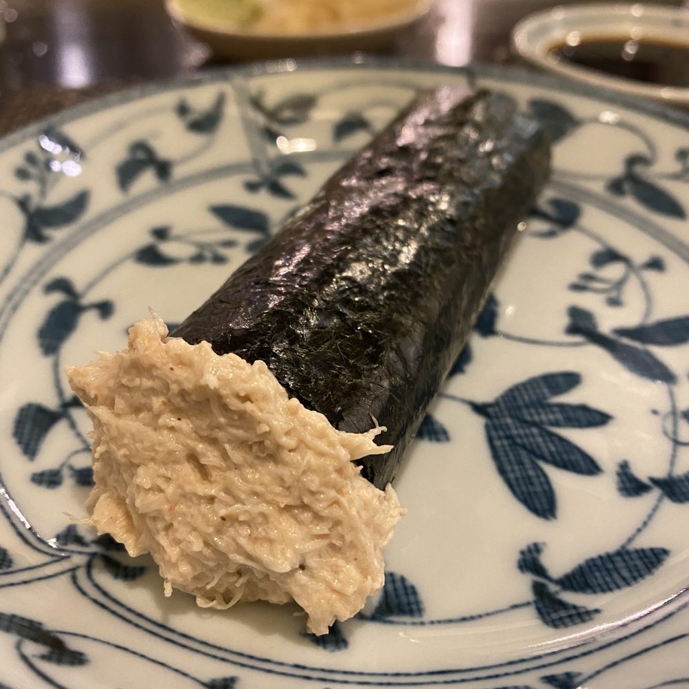 Sushi Wasabi - Blue Crab Hand Roll (yum!) - Japanese Near Me - Tustin, California