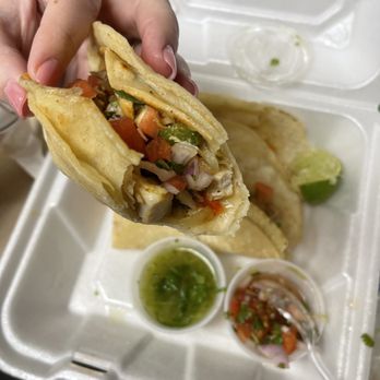 Flores Family Restaurant - 3 Chicken Soft Taco - Latin American Near Me - Schenectady, New York