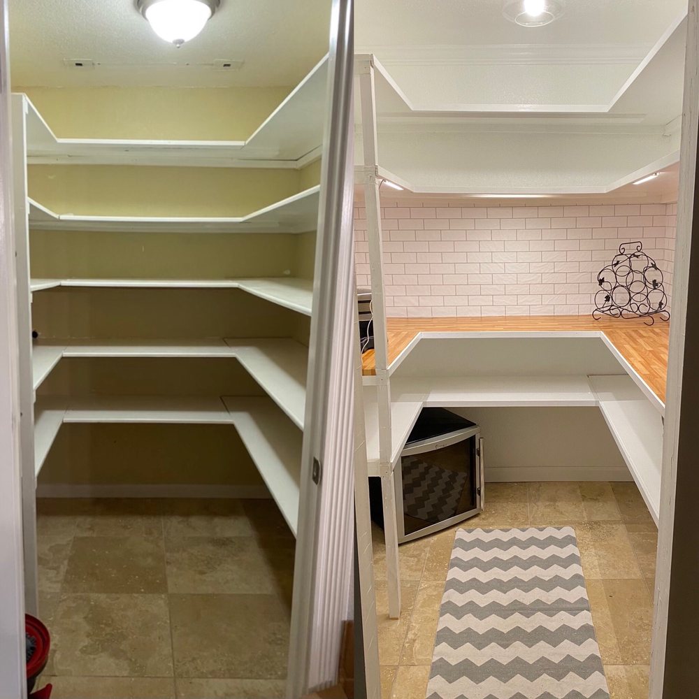 Before and after photo my kitchen pantry Before and after photo my kitchen pantry