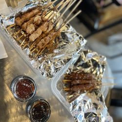 BGs Food Cartel - Chicken and Lamb Skewers from the Skewer's Cart.
