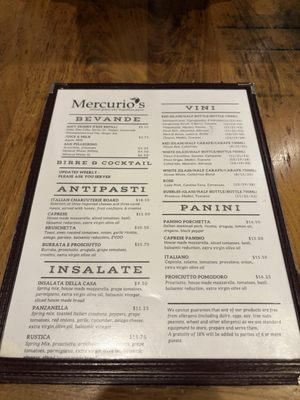Menu photo 2 Mercurio's Shadyside Pittsburgh, PA Menu photo 2 Mercurio's Shadyside Pittsburgh, PA