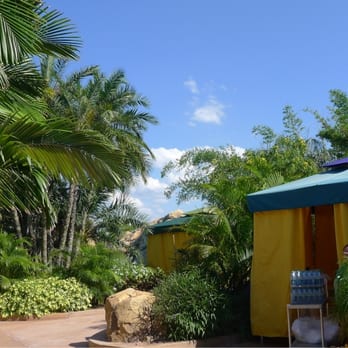 Aquatica Orlando - Cabana with locker, unlimited water and towel service, worth the price in my opinion. - Water Parks Near Me - Orlando, Florida