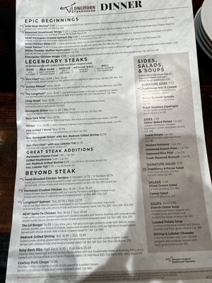 Menu photo 2 LongHorn Steakhouse Burlington, NC Menu photo 2 LongHorn Steakhouse Burlington, NC