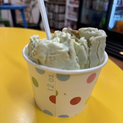 Momas Artisanal Ice Cream - Avocado, pecan rolled ice cream