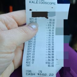 Crystal Kaleidoscope - Receipt