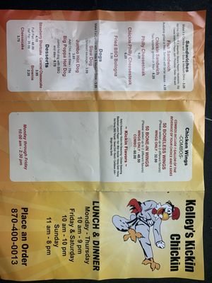 Menu photo 2 Kelley's Kickin Chickin West Memphis, AR Menu photo 2 Kelley's Kickin Chickin West Memphis, AR