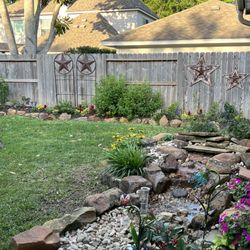 Trinity Water Gardens - Pondless waterfall - April 2023