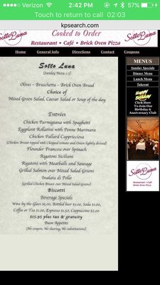 Menu photo 4 Sotto Luna Albertson, NY