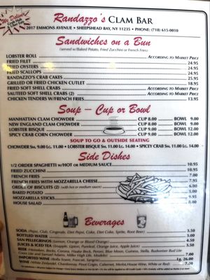 Menu photo 3 Randazzo's Clam Bar Brooklyn, NY Menu photo 3 Randazzo's Clam Bar Brooklyn, NY