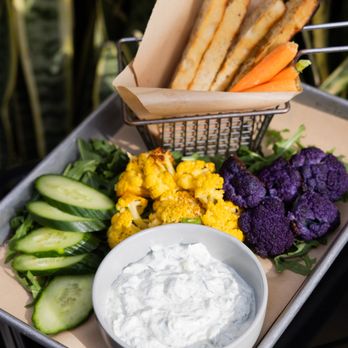 Gossip Grill - Seasonal Hummus or Tzatziki:
Served with grilled focaccia, cucumber, roasted cauliflower, heirloom carrots & sweet peppers - Gay Bars Near Me - San Diego, California Gossip Grill - Seasonal Hummus or Tzatziki:
Served with grilled focaccia, cucumber, roasted cauliflower, heirloom carrots & sweet peppers - Gay Bars Near Me - San Diego, California