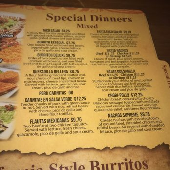 El Tapatio Mexican Restaurant - Menu - Mexican Near Me - Raleigh, North Carolina