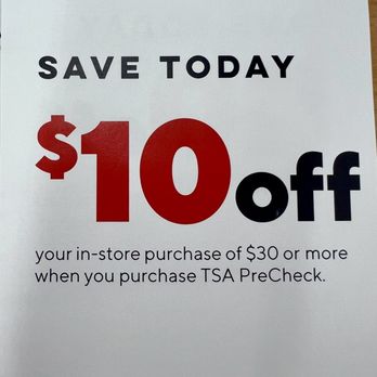 Staples - $10 off Coupon for in-store purchase of $30 or more for purchasing TSA Pre-Check. - Printing Services Near Me - Campbell, California
