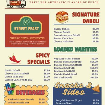 Manu's Dabeli Station - Current menu - Street Vendors Near Me - New York, New York Manu's Dabeli Station - Current menu - Street Vendors Near Me - New York, New York
