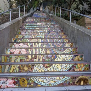 Hidden Garden Steps - Steps with mosaics - Public Art Near Me - San Francisco, California Hidden Garden Steps - Steps with mosaics - Public Art Near Me - San Francisco, California