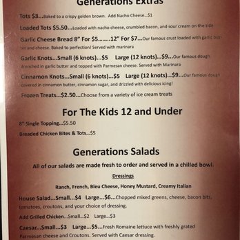 Generations Pizza - Page 1 - Pizza Near Me - Acworth, Georgia