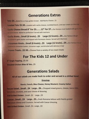 Menu photo 4 Generations Pizza Acworth, GA