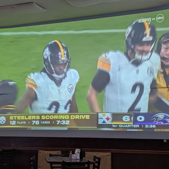Barnfire Mesquite Grill - 14-15ft Huge Screen for the Black & Yellow :D - Steakhouses Near Me - Tucson, Arizona