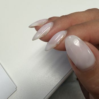 Katella Nails & Spa - Right hand nails with old color still visible - Nail Salons Near Me - Orange, California