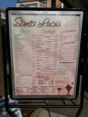 Menu photo 1 Le Santa Lucia Portiragnes, 34 Menu photo 1 Le Santa Lucia Portiragnes, 34