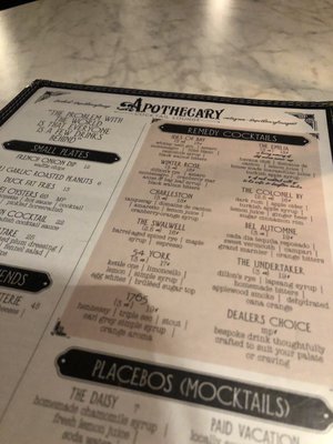 Menu photo 3 Apothecary Lounge Ottawa, ON