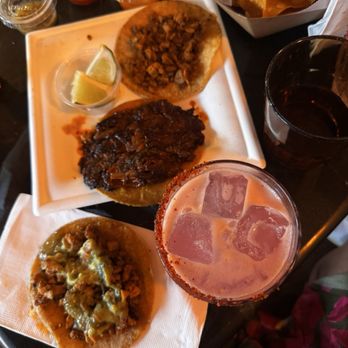 Bar Flores - Our tacos and margies spread - Cocktail Bars Near Me - Los Angeles, California
