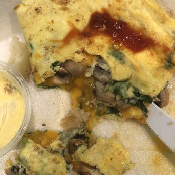 Koa Pancake House - Omelette mushrooms and spinach - Breakfast & Brunch Near Me - Kapolei, Hawaii Koa Pancake House - Omelette mushrooms and spinach - Breakfast & Brunch Near Me - Kapolei, Hawaii