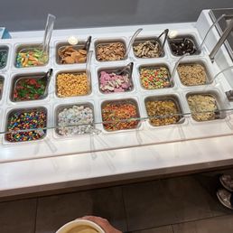 Toppings area