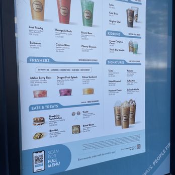 Ziggi's Coffee - Outside walk up menu - Coffee & Tea Near Me - Tempe, Arizona