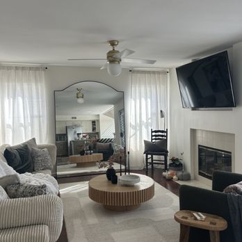 Pretty In Order - TV room - AFTER - Interior Design Near Me