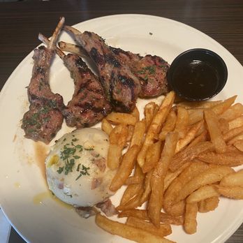 They Say Restaurant - Lamb chops with fries and garlic mash - New American Near Me - Harper Woods, Michigan