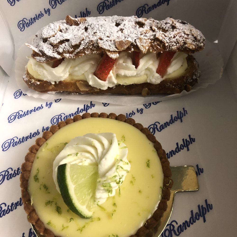 Pastries By Randolph - key lime pie and strawberry éclair - Bakeries Near Me - Arlington, Virginia Pastries By Randolph - key lime pie and strawberry éclair - Bakeries Near Me - Arlington, Virginia
