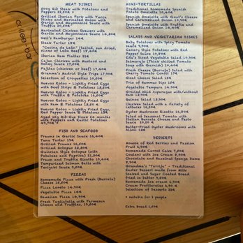 Loreto - Menu (English) - Breakfast & Brunch Near Me - Madrid, M