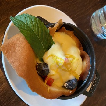 Vin 48 - Sabayon Desert with berries. Beautiful, and yummy too. - New American Near Me - Avon, Colorado