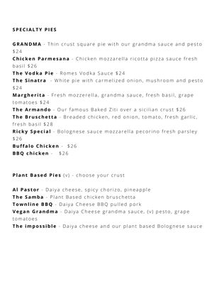 Menu photo 5 Springs Pizza East Hampton, NY Menu photo 5 Springs Pizza East Hampton, NY