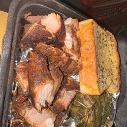 Kingpin BBQ - The rib tips with the macaroni and cheese and the collard greens and the toast was delicious