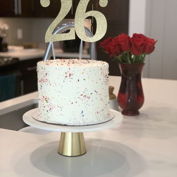 A Bakeshop - 8x6 Red velvet cake with funfetti frosting (buttercream) - Bakeries Near Me - Phoenix, Arizona A Bakeshop - 8x6 Red velvet cake with funfetti frosting (buttercream) - Bakeries Near Me - Phoenix, Arizona