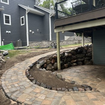 Canvasback outdoor services - a view of a patio being built - Landscaping Near Me Canvasback outdoor services - a view of a patio being built - Landscaping Near Me