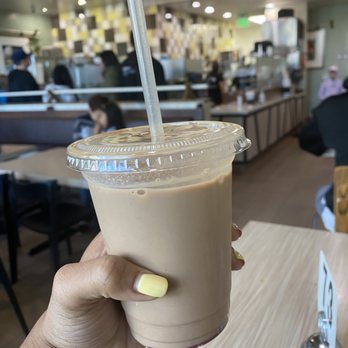 Stacks Pancake House - Iced Ube Latte - Breakfast & Brunch Near Me - Irvine, California Stacks Pancake House - Iced Ube Latte - Breakfast & Brunch Near Me - Irvine, California