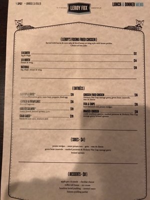 Menu photo 8 Leroy Fox Cotswold Charlotte, NC