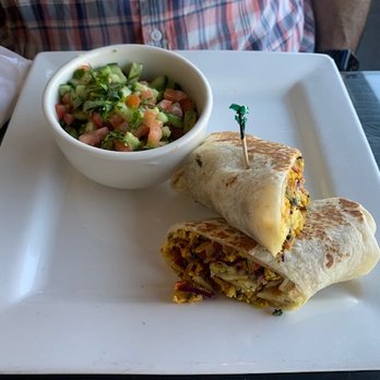 Toast Cafe - Impossible shawarma wrap (Vegan) with salad - Cafes Near Me - Sherman Oaks, California Toast Cafe - Impossible shawarma wrap (Vegan) with salad - Cafes Near Me - Sherman Oaks, California