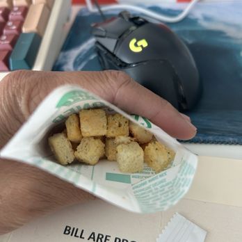 Ono Hawaiian BBQ - Little croutons for the salad - Hawaiian Near Me - Jurupa Valley, California Ono Hawaiian BBQ - Little croutons for the salad - Hawaiian Near Me - Jurupa Valley, California