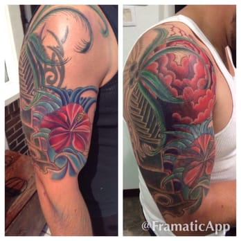 Into the Sun Tattoos - Half sleeve in progress and cover up - Tattoo Near Me - Phoenixville, Pennsylvania Into the Sun Tattoos - Half sleeve in progress and cover up - Tattoo Near Me - Phoenixville, Pennsylvania