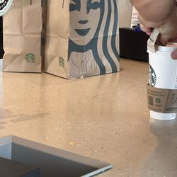 Starbucks - Dripping coffee on bag is just sloppy