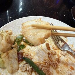 Thin fillet of Cantonese Style  Salmon, Sea Bass
