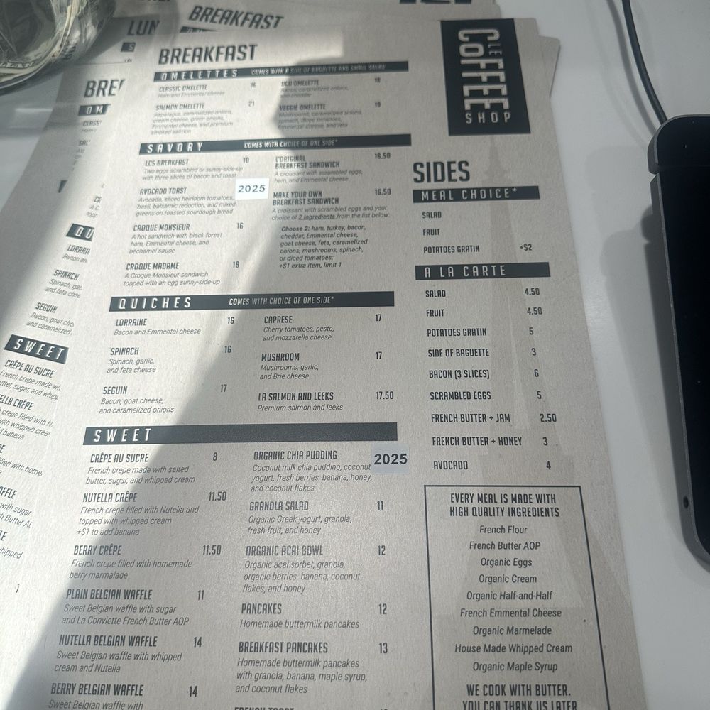Le Coffee Shop - New 2025 menu - Breakfast & Brunch Near Me - Temecula, California