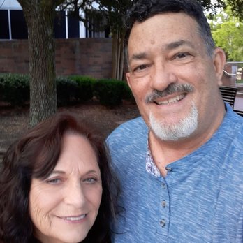 The Basics - My wife Debbie and I eating the best spinach dip ever! We shared a chicken salad and are now waiting for their famous Coca Cola cake. - Southern Near Me - Wilmington, North Carolina