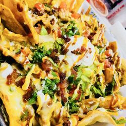 Nachos-pork, beef, and chicken