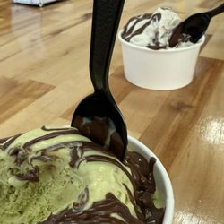 Garfield Creamery - Homemade pistachio with Nutella!
