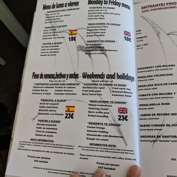 La Murciana - Combination menu - Spanish Near Me - Valencia, V